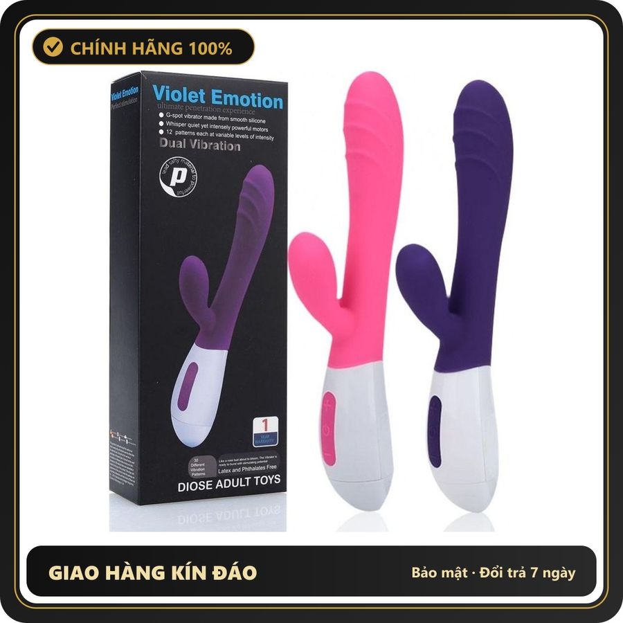 (Che Tên) Dương Vật Giả Violet Emotion 12 Chế Độ Rung Chống Nước 639693 Hỗ Trợ 24/7
