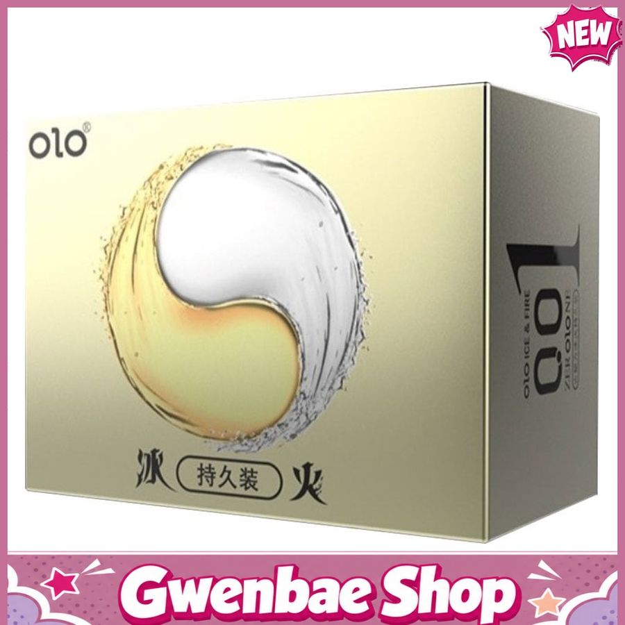 Olo 0.01 Yin Yang Bao cao su lửa băng, siêu mỏng kéo dài thời gian - Gwen Shop Chính Hãng