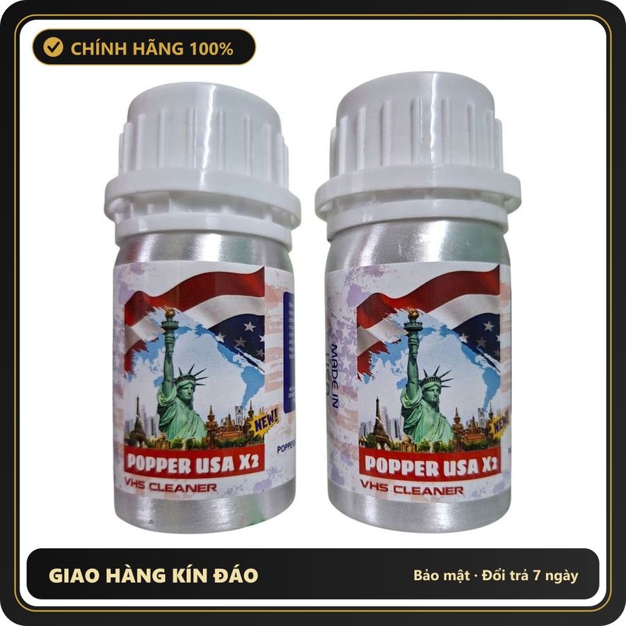 (Che Tên) Popper Khô USA X2 VHS CLeaner Hộp Trắng Kín