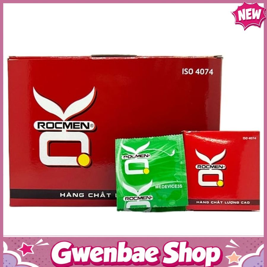 Bao cao su khách sạn OK Rocmen Dâu - Hộp 144 cái - Gwen Shop Chính Hãng