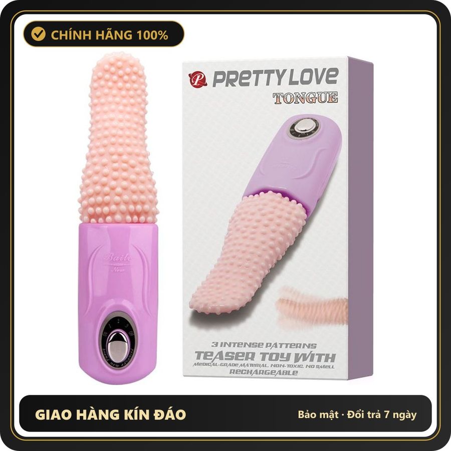 (Che Tên) Lưỡi Liếm Âm Đạo Sạc Pin Pretty Love Tongue 647327 - Hàng Mới Về