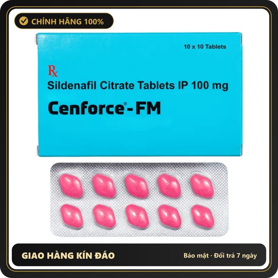 (Che Tên) Viên Nén Cenforce FM 100mg Cho Nữ – Vỉ 10 Viên - Hàng Mới Về