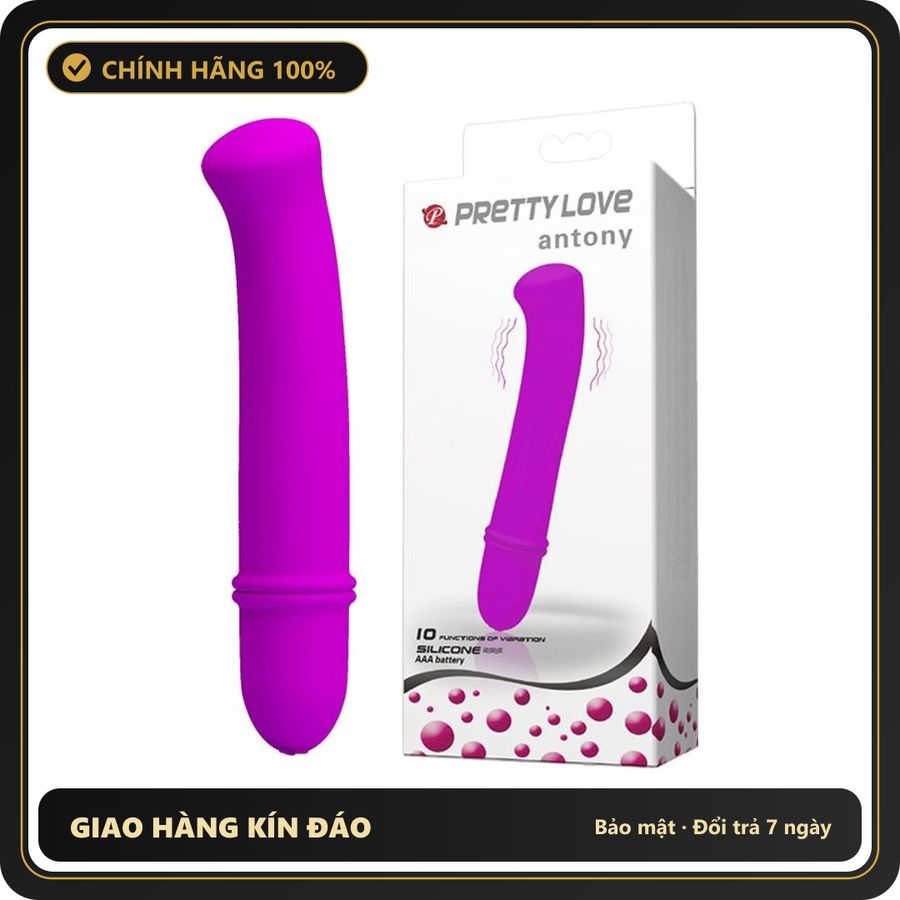 (Che Tên) Máy Massa Kích Thích Nữ Pretty Love Antony 10 Chế Độ Rung 649221 Hộp Trắng Kín