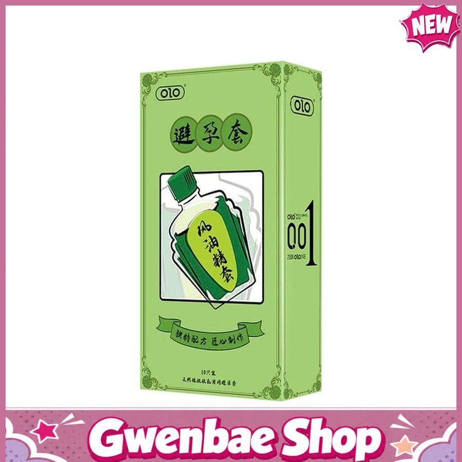 Bao cao su siêu mỏng OLO Dầu Gió - Hộp 10 cái - Gwen Shop Chính Hãng