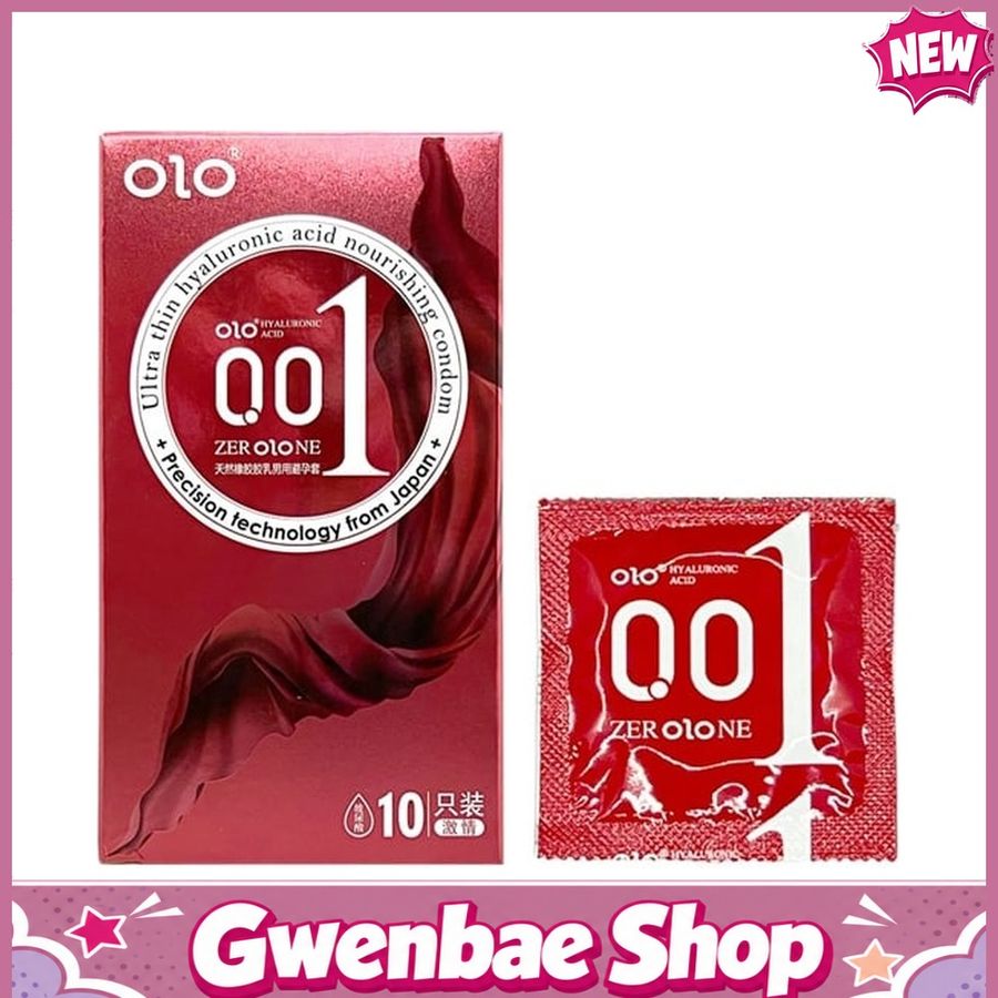 Bao cao su siêu mỏng OLO Thin Square Red - Hộp 10 cái - Gwen Shop Chính Hãng