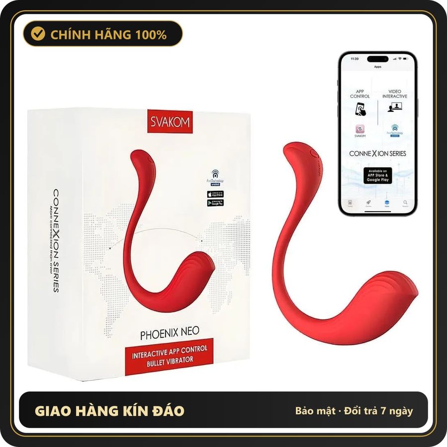 (Che Tên) Trứng Rung Svakom Phoenix Neo 2 Trứng Rung Tình Yêu Điều Khiển Bằng App 651106 Chuẩn Auth