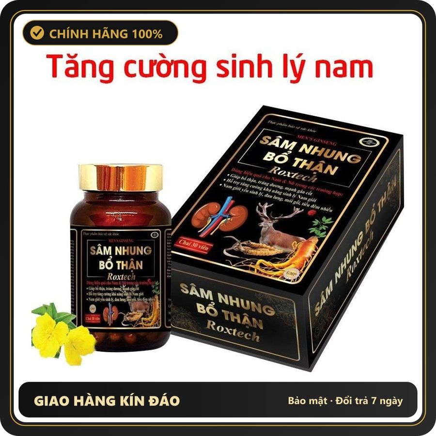 (Che Tên) Sâm Nhung Bổ Thận Roxtech, Sâm Nhung Bổ Thận Roxtech Hỗ Trợ 24/7
