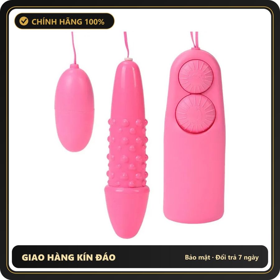 (Che Tên) Trứng Rung 2 Đầu Cà Na Có Gai Siêu Kích Thích 653332 Hỗ Trợ 24/7