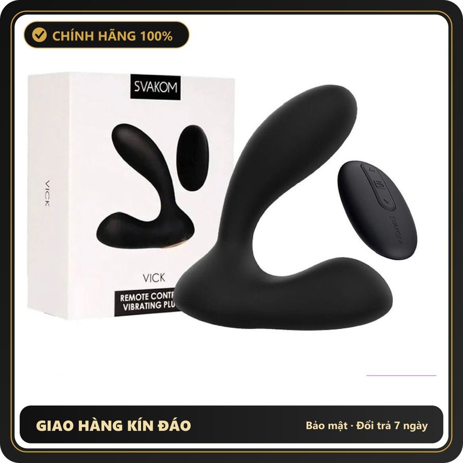 (Che Tên) SVAKOM Vick Dụng Cụ thân mật Hậu Môn 2 Động Cơ Rung Điều Khiển Từ Xa 653799 Bảo Mật Tuyệt Đối