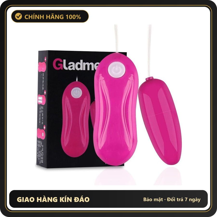 (Che Tên) Trứng Rung Tình Yêu Gladme Mạnh Mẽ Có Dây Sử Dụng 2 Pin AAA 12 Chế Độ Rung Cao Cấp Bảo Đảm