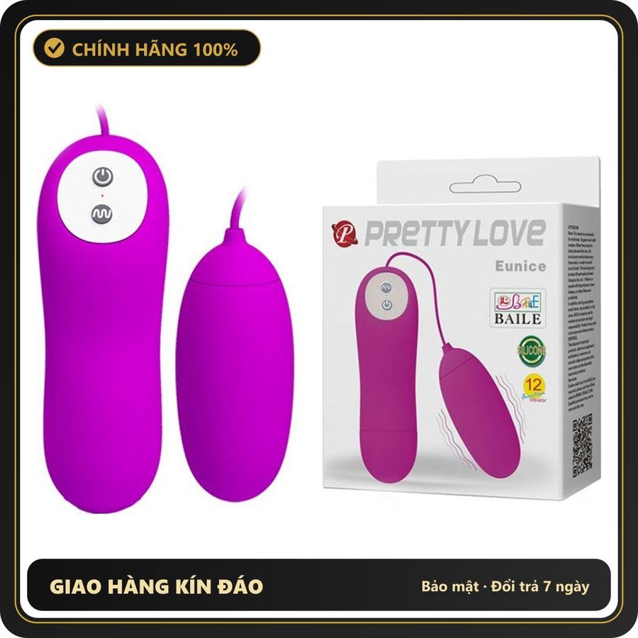 (Che Tên) Trứng Rung 12 Chế Độ Cao Cấp Pretty Love Eunice 656909 Giao Nhanh Toàn Quốc