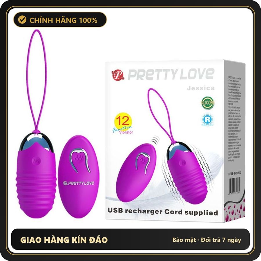 (Che Tên) Trứng Rung Pretty Love Jessica 657409 Chuẩn Auth
