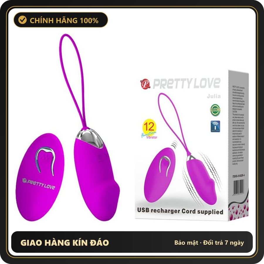 (Che Tên) Trứng Rung Pretty Love Julia Không Dây Tự Tin Cho Nàng Lên Đỉnh 658018 Bảo Mật Tuyệt Đối