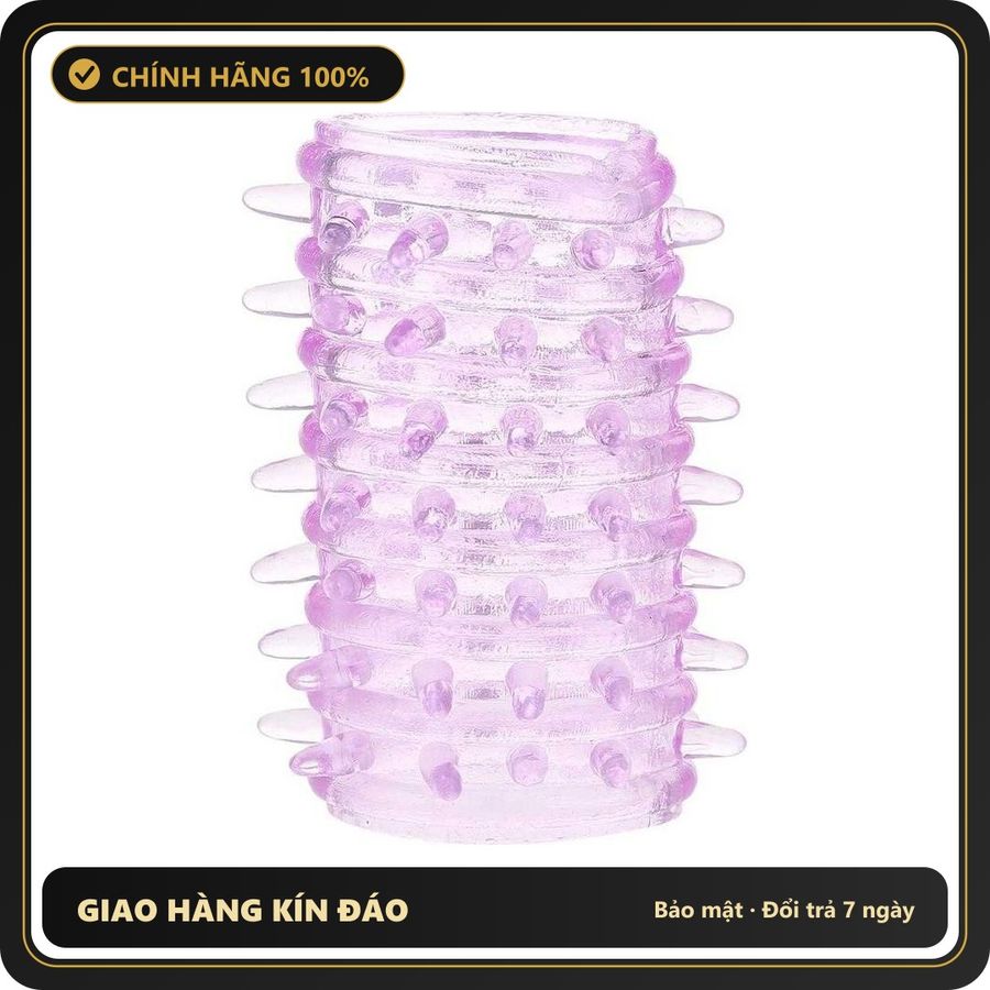 (Che Tên) Bao Cao Su Đôn Dên Khúc Giữa Gai Mềm Nhỏ Hộp Trắng Kín