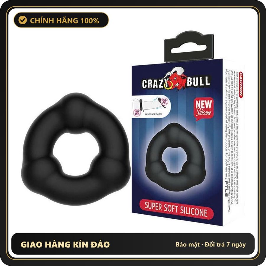 (Che Tên) Vòng Đeo Dương Vật Cho Nam Crazy Bull Tăng Kích Thước 669735 Bảo Mật Tuyệt Đối