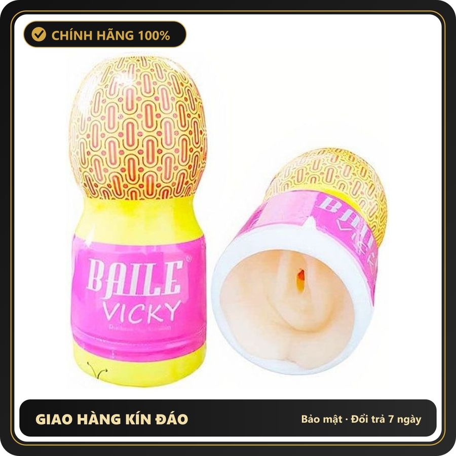 (Che Tên) Cốc Âm Đạo Cao Cấp Nhật Bản Baile Vicky - Có Rung Giao Nhanh Toàn Quốc