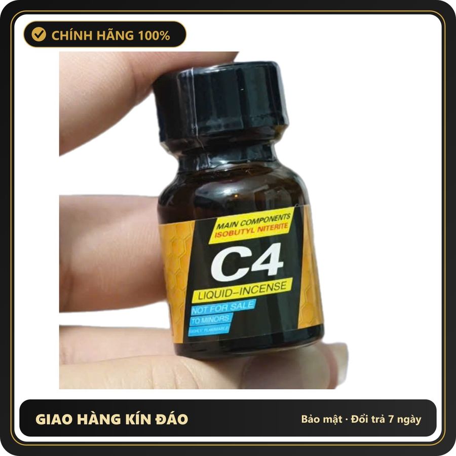 (Che Tên) Popper C4 Black Yellow 10ml Bảo Mật Tuyệt Đối