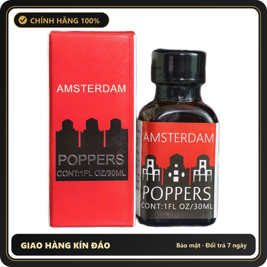 (Che Tên) Chai Hít Tăng Kích Thích Popper Amsterdam Chính Hãng Chai 30ml 737863 Hộp Trắng Kín