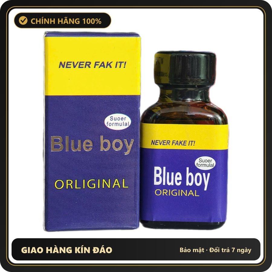 (Che Tên) Chai Hít Popper Blue Boy Original 30ml Cao Cấp Bảo Đảm