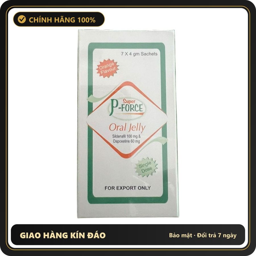 (Che Tên) Thạch Trái Cây Vị Cam Super P-Force Oral Jelly - Lẻ 1 Gói Hộp Trắng Kín