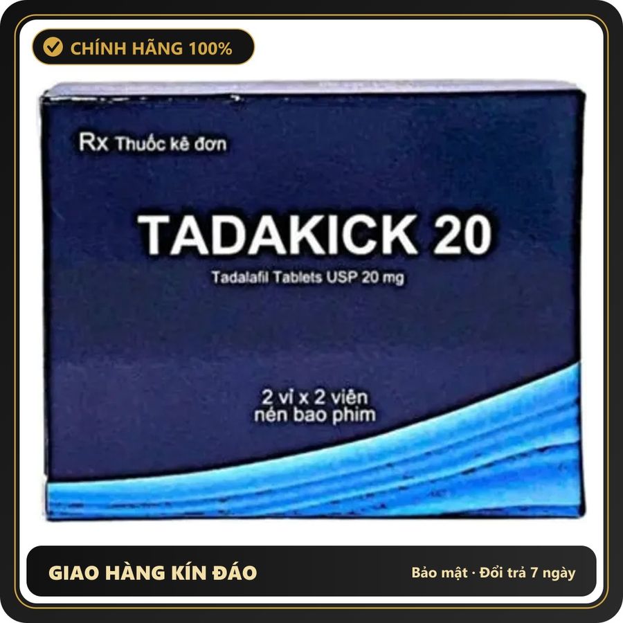 (Che Tên) Viên Uống Cường Dương Tadakick 20 – Vỉ 4 Viên Chính Hãng Bảo Mật Tuyệt Đối