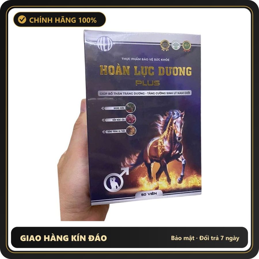 (Che Tên) Viên Uống Hoàn Lực Dương Plus Chính Hãng – Hộp 50 Viên Bảo Mật Tuyệt Đối
