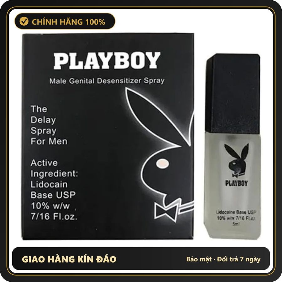 (Che Tên) Xịt Phòng Chính Hãng Laura Playboy Black - 5ml - Hàng Mới Về