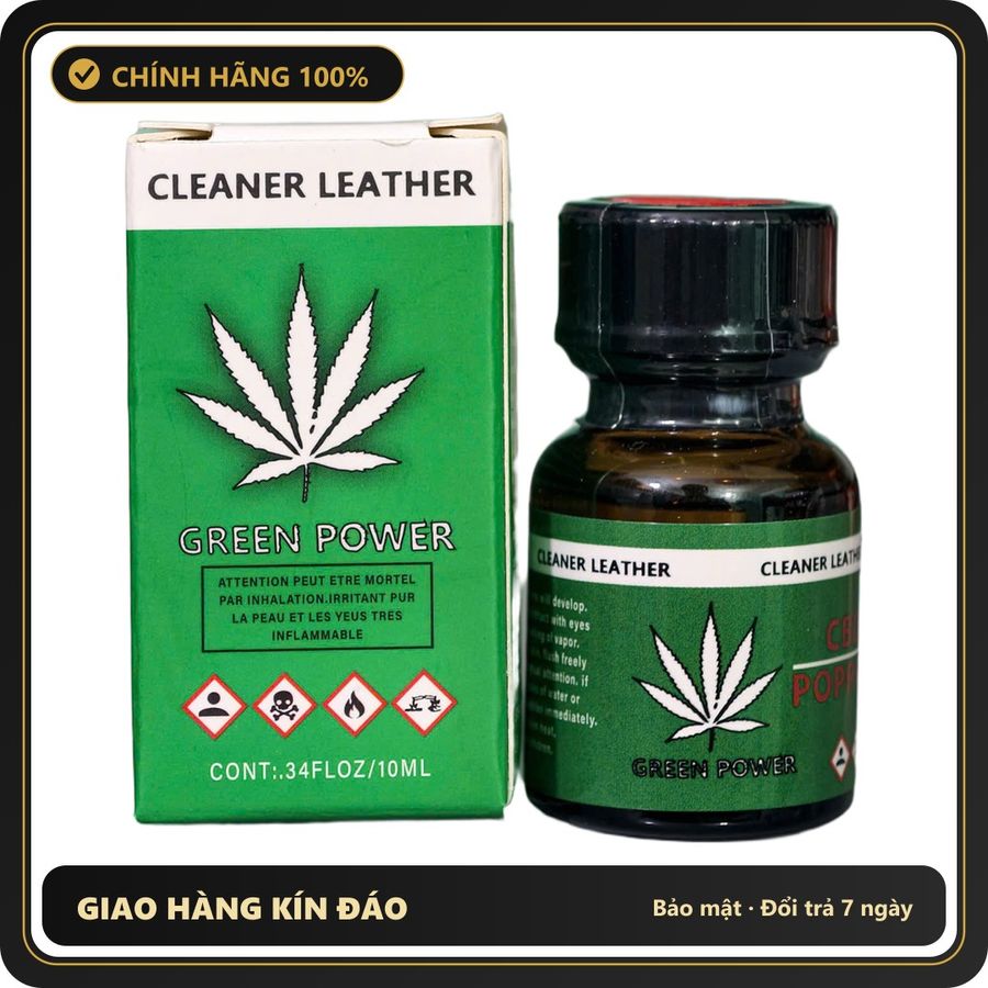 (Che Tên) Popper Green Power Cleaner Leather 10ml Bảo Mật Tuyệt Đối