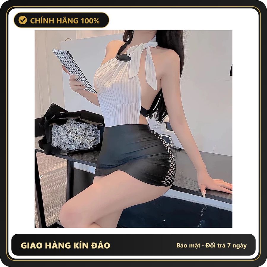 (Che Tên) Váy Ngủ Thư Ký Giáo Viên Ôm Body Hở Lưng Siêu Hot Gợi Cảm Lưới Xuyên Thấu Quyến Rũ - N315 Hỗ Trợ 24/7