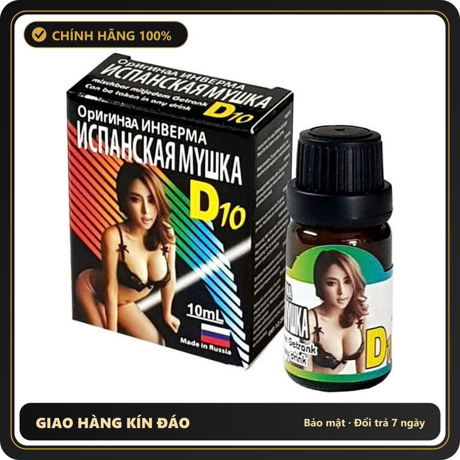 (Che Tên) Nước D10 Sản Phẩm Hỗ Trợ Chính Hãng Nga - Chai 10ml Giao Nhanh Toàn Quốc