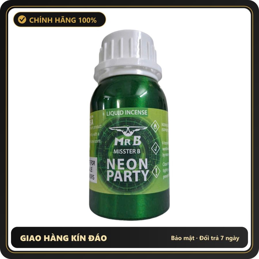 (Che Tên) Popper Khô Neon Party Mr B Misster B Xanh Lá USA Siêu Mạnh Bảo Mật Tuyệt Đối