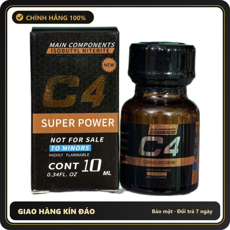 (Che Tên) Popper C4 Super Power Earth Gold 10ml Giao Nhanh Toàn Quốc