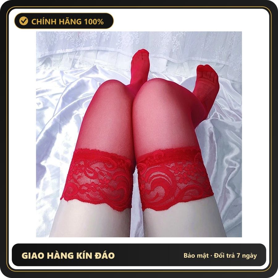 (Che Tên) Tất Đùi Lưới Và Lụa Cao Cấp Quần Tất Vớ Học Sinh Hàn Quốc Đáng Yêu Sexy Phối Cùng Trang Phục - Tất Đùi Đỏ Giao Nhanh Toàn Quốc