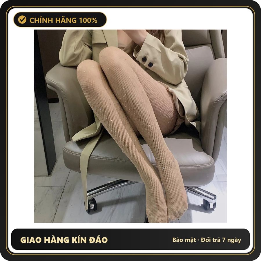 (Che Tên) Tất Đùi Lưới Và Lụa Cao Cấp Quần Tất Vớ Học Sinh Hàn Quốc Đáng Yêu Sexy Phối Cùng Trang Phục - Tất Sáng Nude Lỗ Nhỏ Chuẩn Auth