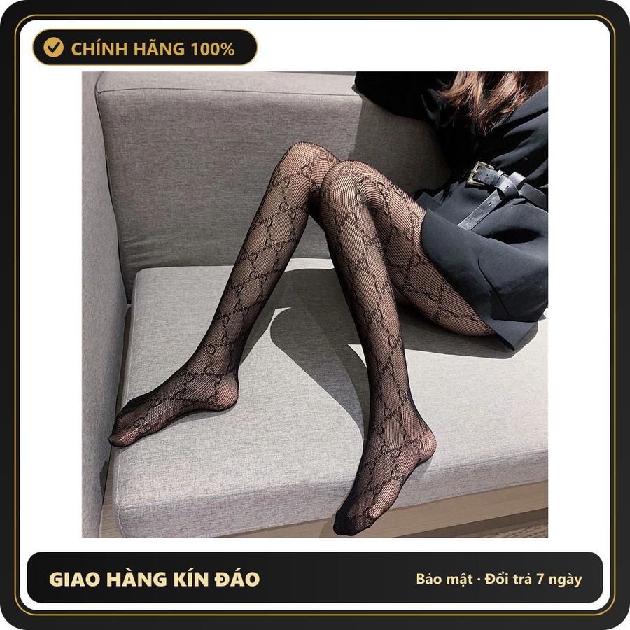 (Che Tên) Tất Đùi Lưới Và Lụa Cao Cấp Quần Tất Vớ Học Sinh Hàn Quốc Đáng Yêu Sexy Phối Cùng Trang Phục - Quần Tất Chữ G Đen Bảo Mật Tuyệt Đối