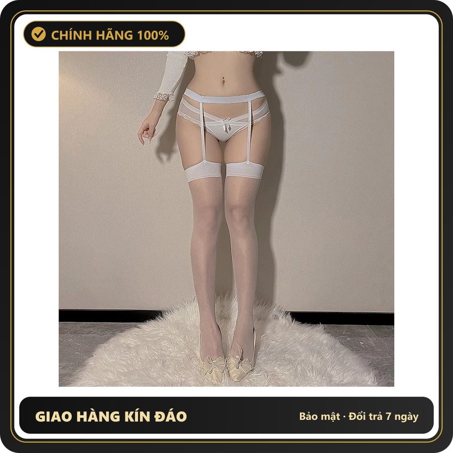 (Che Tên) Tất Đùi Lưới Và Lụa Cao Cấp Quần Tất Vớ Học Sinh Hàn Quốc Đáng Yêu Sexy Phối Cùng Trang Phục – Trắng Giao Nhanh Toàn Quốc
