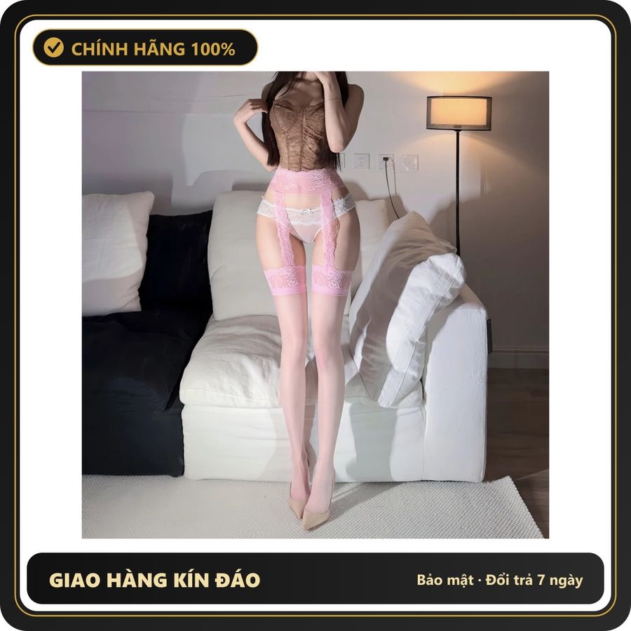 (Che Tên) Tất Đùi Lưới Và Lụa Cao Cấp Quần Tất Vớ Học Sinh Hàn Quốc Đáng Yêu Sexy Phối Cùng Trang Phục – T811 Hồng Bảo Mật Tuyệt Đối