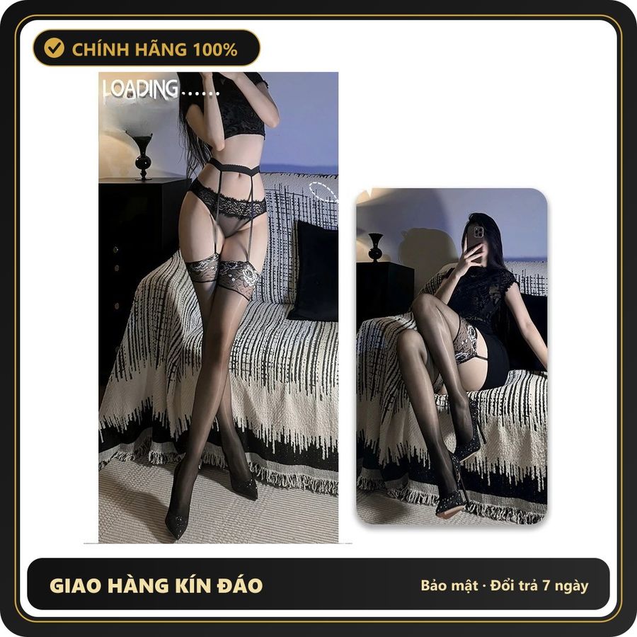 (Che Tên) Tất Đùi Lưới Và Lụa Cao Cấp Quần Tất Vớ Học Sinh Hàn Quốc Đáng Yêu Sexy Phối Cùng Trang Phục – Đen Hoa Trắng Hỗ Trợ 24/7