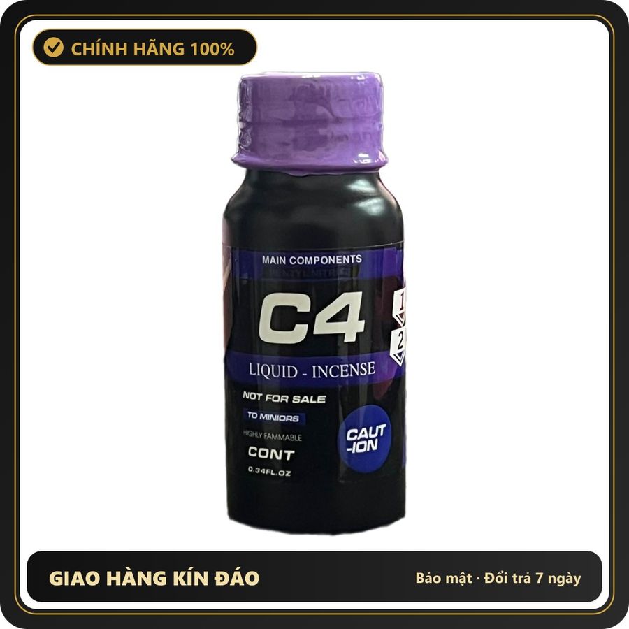 (Che Tên) Popper Khô C4 Tím Chai Nhôm 60g Chuẩn Auth