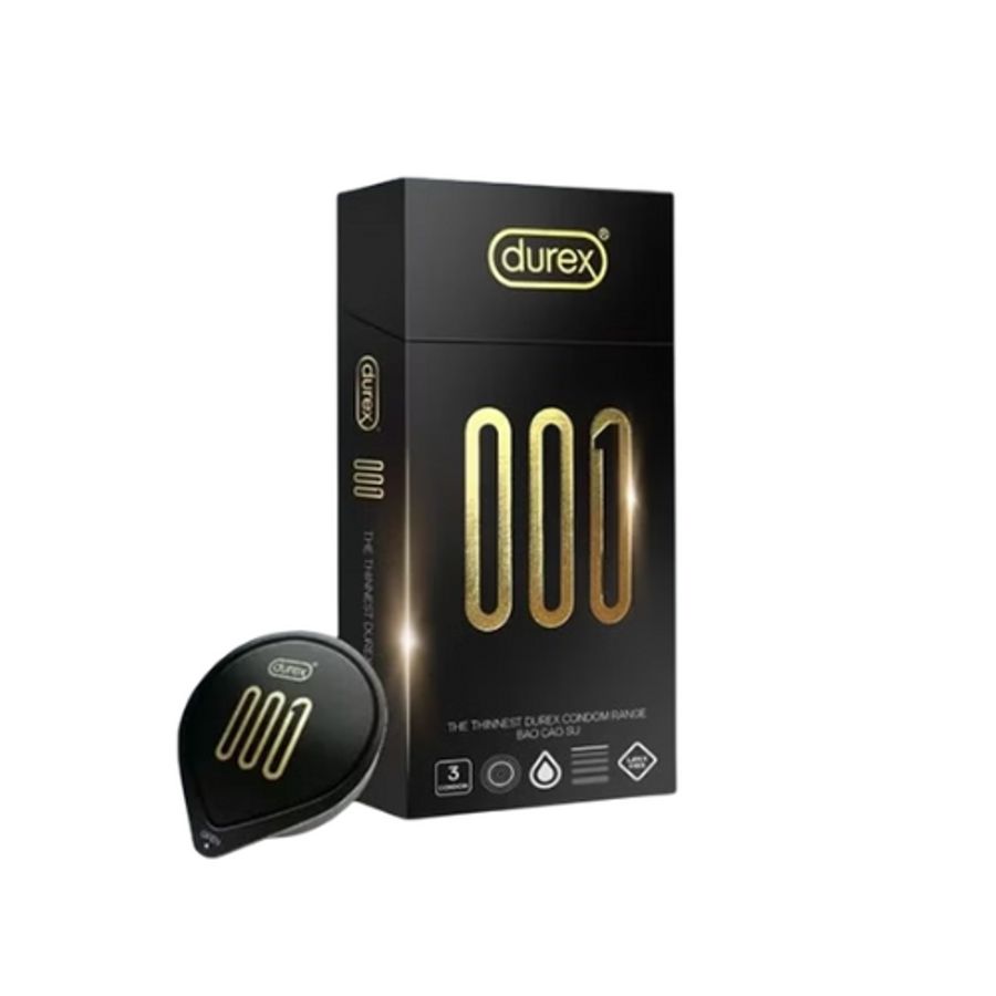 Durex - Bao cao su 001 hộp 3 cái Hàng Nhập Khẩu