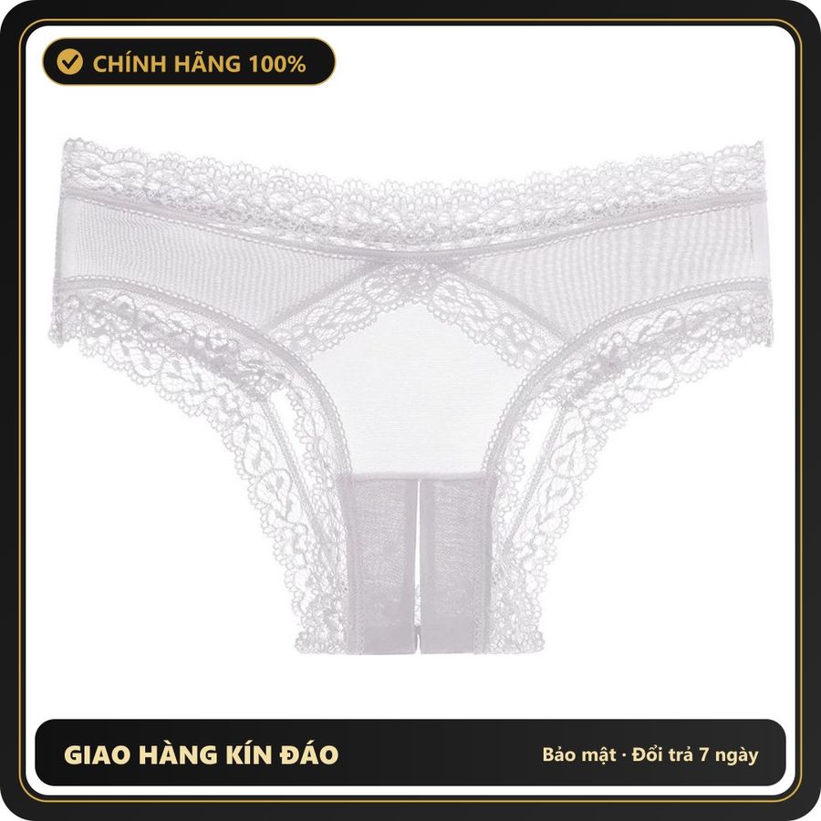 (Che Tên) Quần Lót Ren Xẻ Đáy Quần Chip Nữ Khoét Đũng – T333 Trắng Giao Nhanh Toàn Quốc