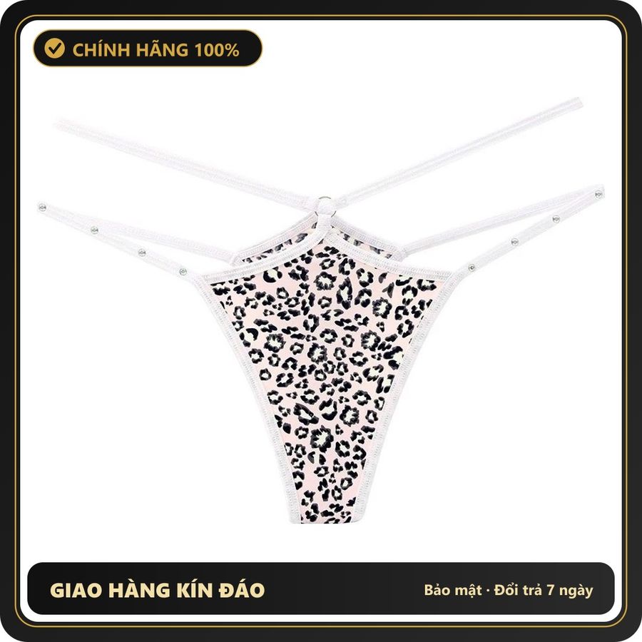 (Che Tên) Quần Lót Lọt Khe Sexy Dây Cạp Chéo Đính Đá Lấp Lánh - T363 Trắng - Hàng Mới Về