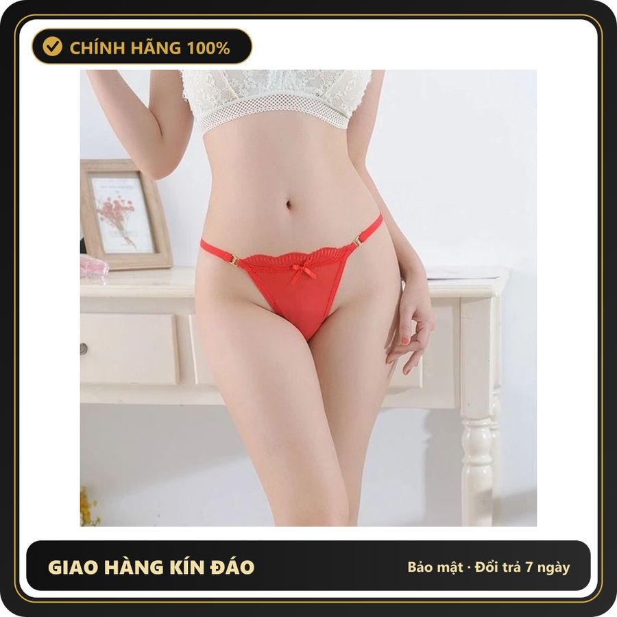 (Che Tên) Quần Lót Nữ Lọt Khe Cotton Phối Nơ Siêu Xinh Quyến Rũ - T318 Đỏ - Hàng Mới Về