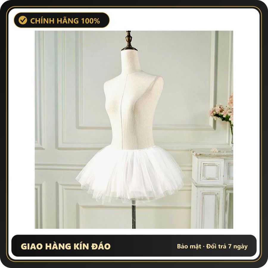 (Che Tên) Váy Tutu Ngắn 6 Lớp Mềm Mại Phối Đồ Copslay Siêu Xinh Đáng Yêu Chân Váy Xoè Tiểu Thư Đen Trắng Dễ Thương - N156 Trắng Hỗ Trợ 24/7