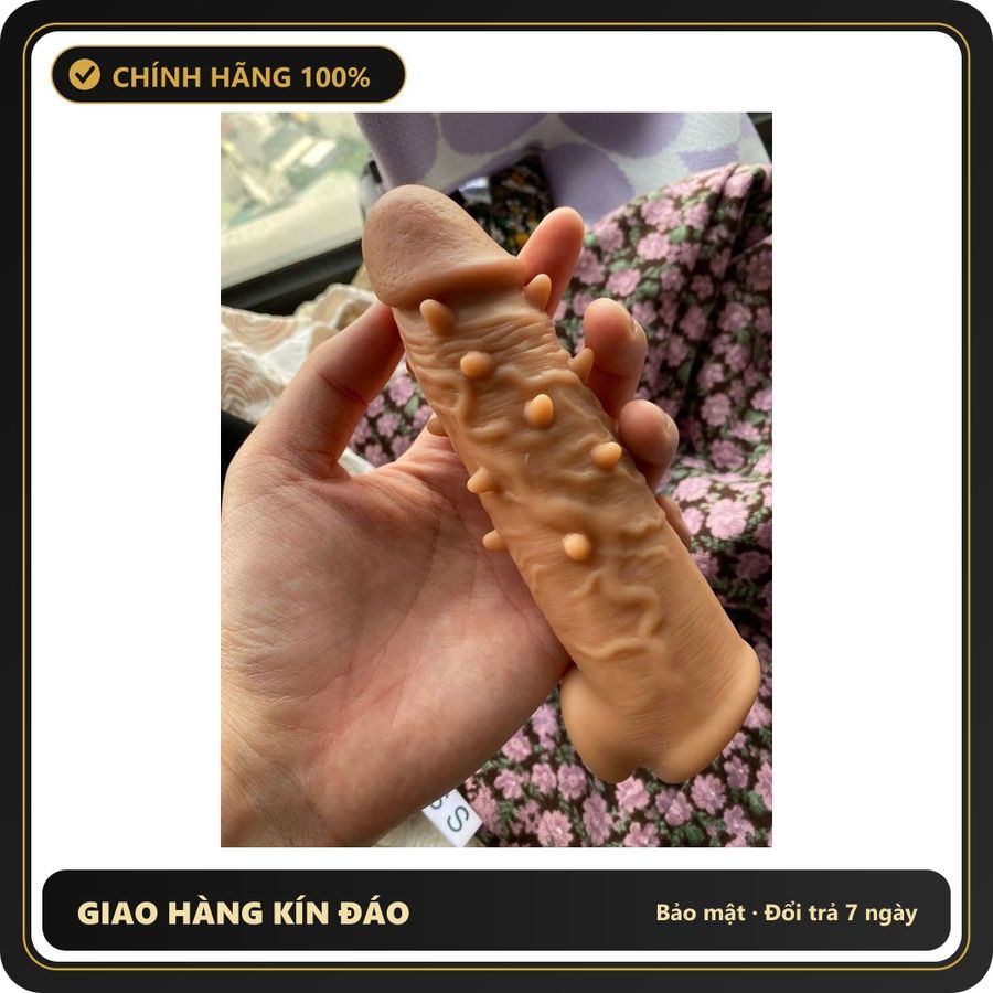 (Che Tên) Bao Cao Su Đôn Dên Gai Có Quai Đeo Meos Hộp Trắng Kín