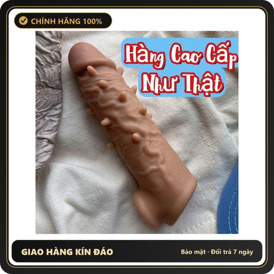 (Che Tên) Bao Cao Su Đôn Dên Silicon tăng kích cỡ 3cm Meos Giao Nhanh Toàn Quốc