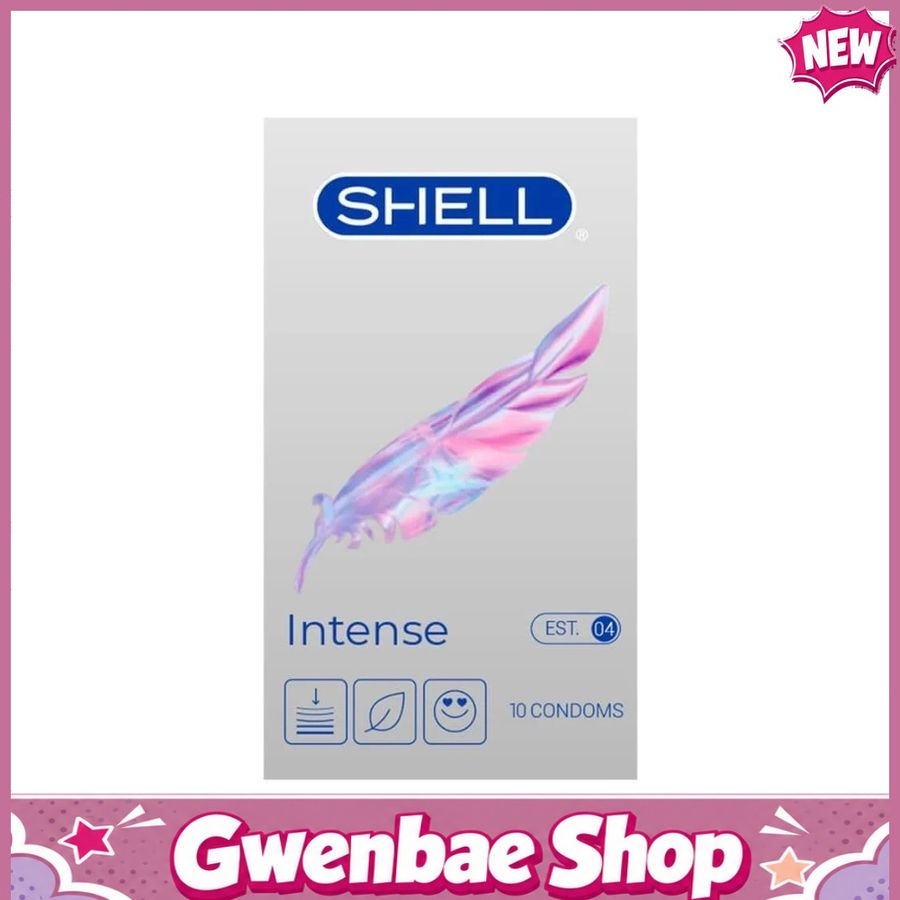 Bao cao su siêu mỏng Shell Intense 0.04mm - Hộp 10 cái - Gwen Shop Chính Hãng
