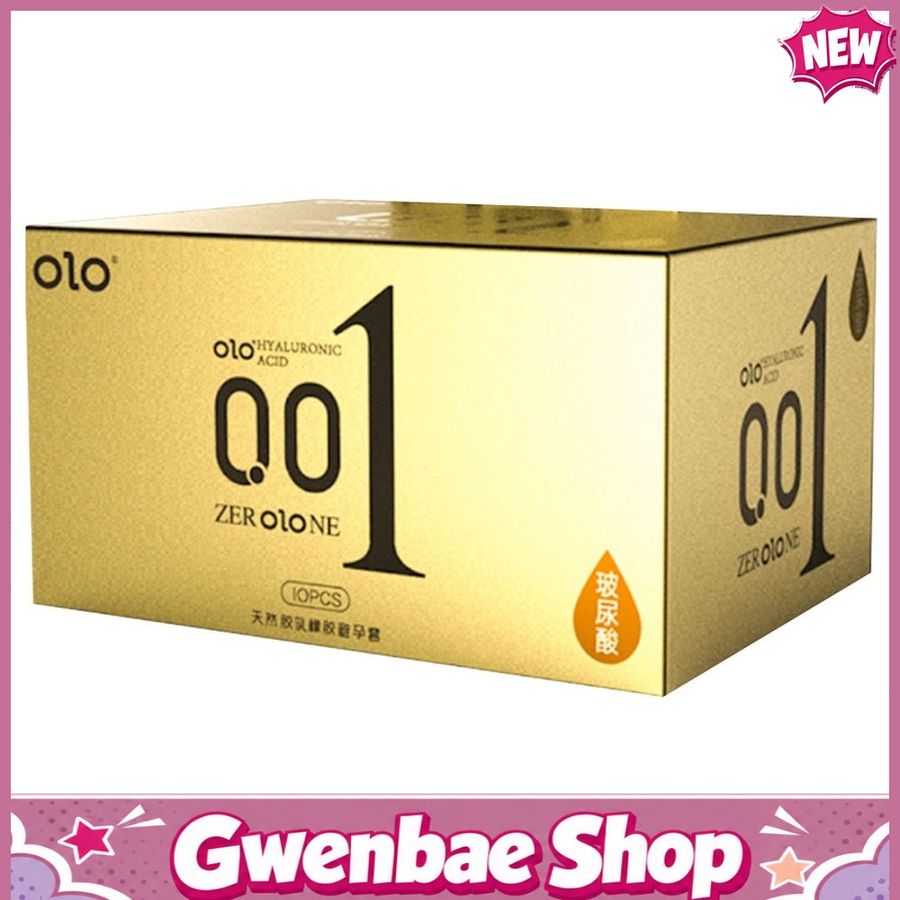 Bao cao su gân gai siêu mỏng kéo dài thời gian OLO 0.01 Vàng - Gwen Shop Chính Hãng