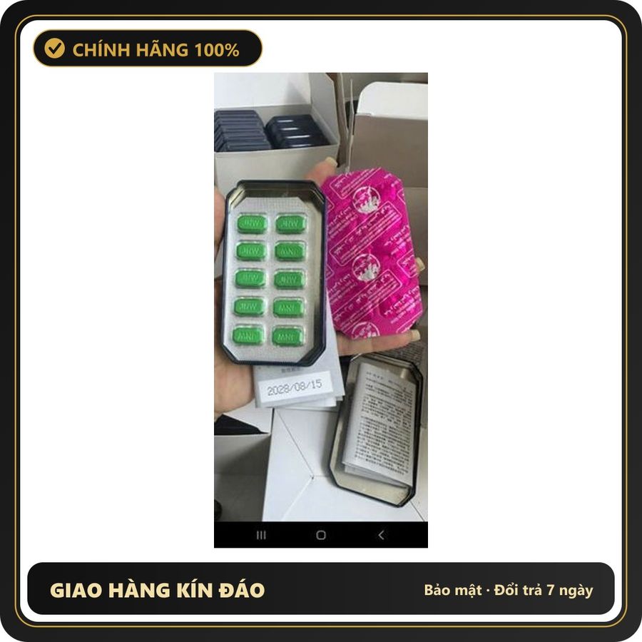 (Che Tên) Hàng Loại 1-Hộp Vỉ 10 Viên Ngựa Thái Xanh cho nam giới 648633 Chuẩn Auth