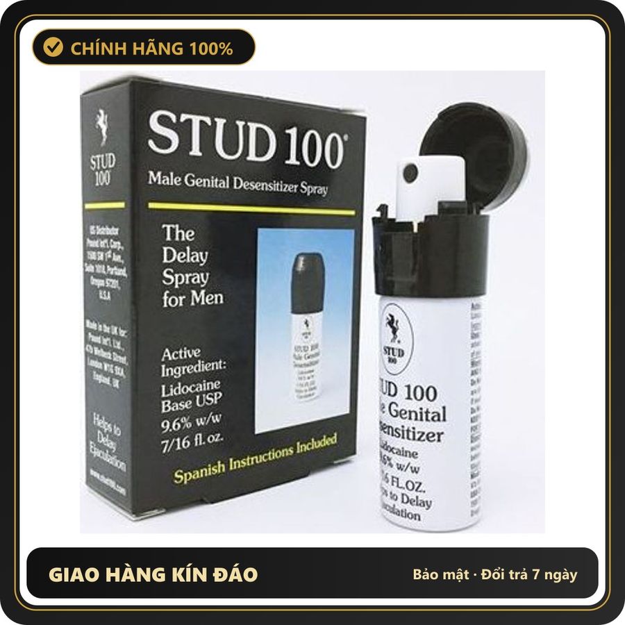 (Che Tên) Dung dịch xịt Stud 100 dành cho nam giới, 12ml 648640 Chuẩn Auth
